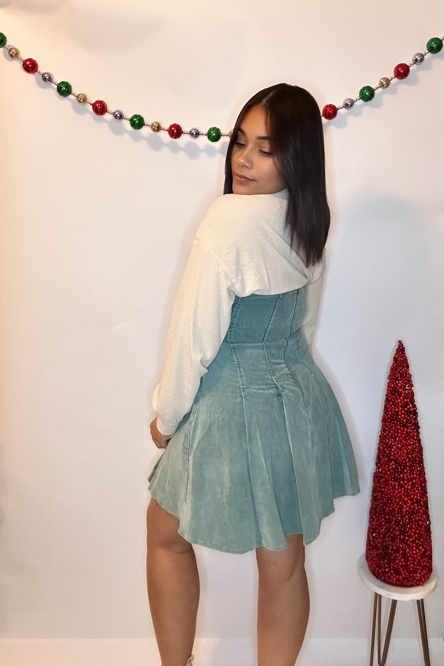 Corduroy Green dress